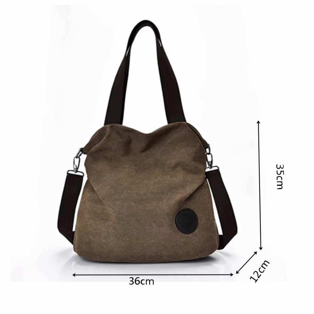 

2018 New Casual female Women's Canvas Handbags High Quality Female Hobos shoulder bag, large capacity multi layer Ladies Totes