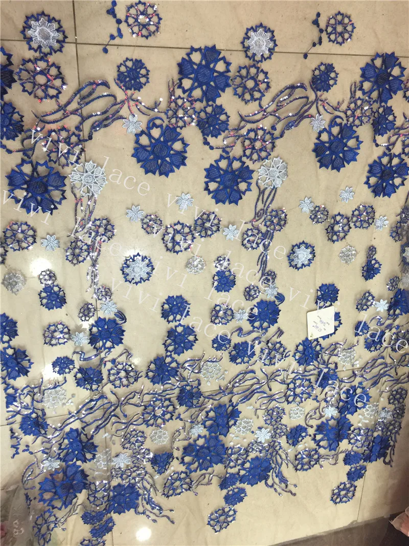 5 ярдов BB0019 # синие блестки 1 м ширина тюль сетка кружевная ткань для