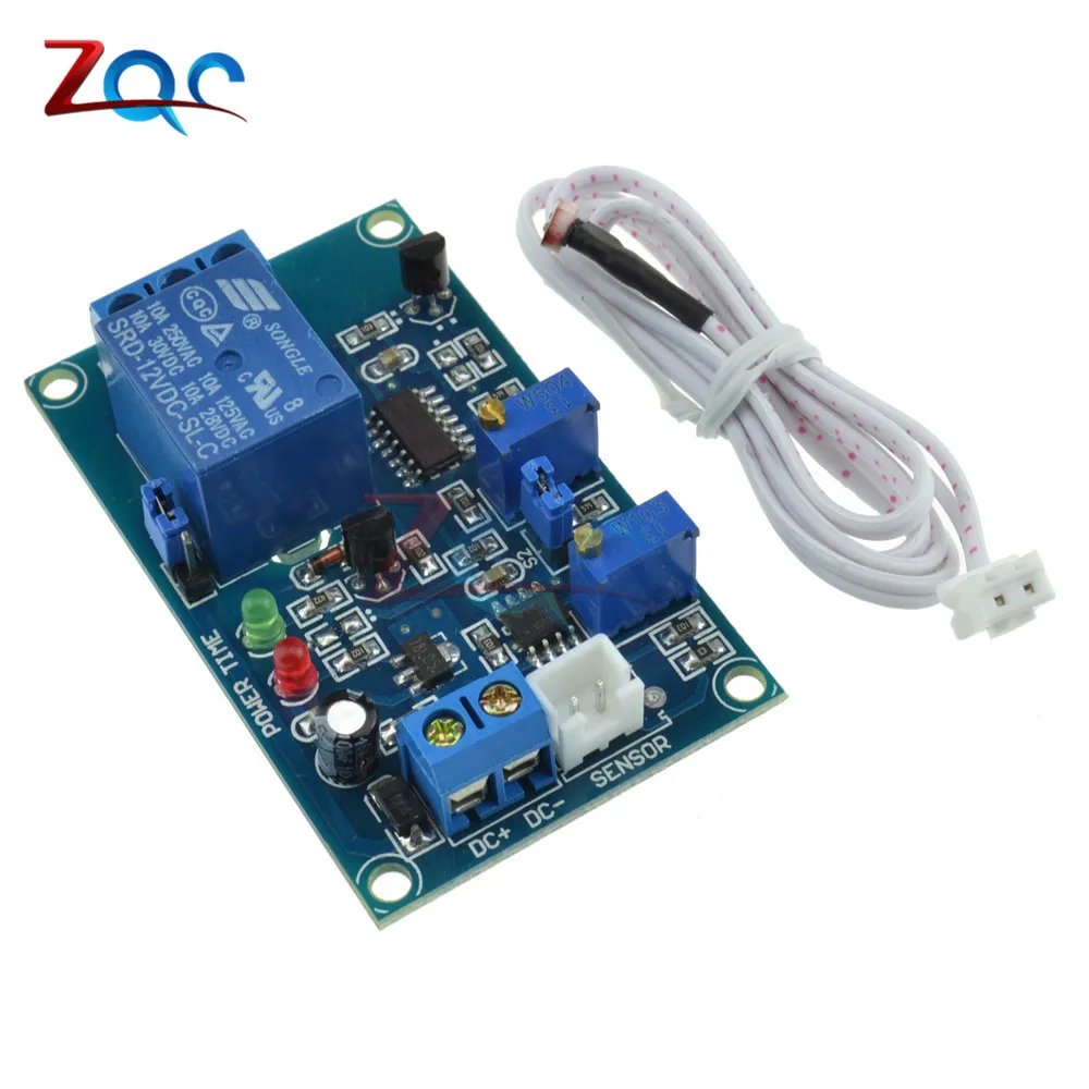 

12V Photoresistor Relay Module Light Brightness Sensor Timer Detection Controller Switch On/Off With Wires for Car