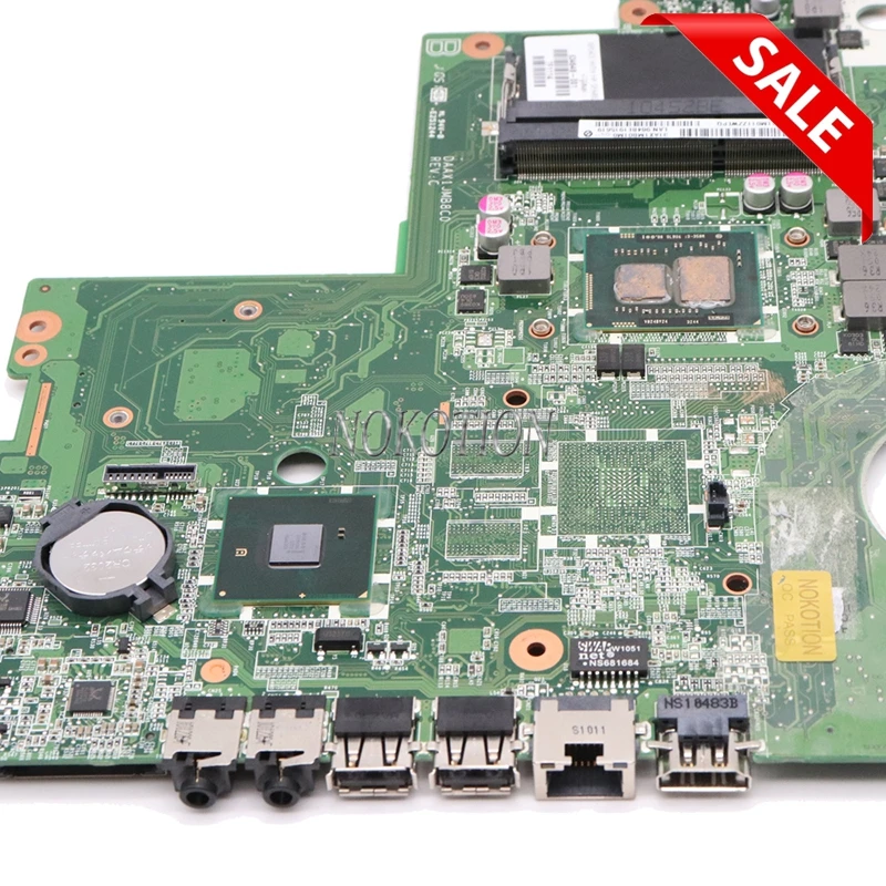 Материнская плата NOKOTION для ноутбука HP Compaq G62 CQ62 634648 001 DAAX1JMB8C0 I3 350M ЦП DDR3