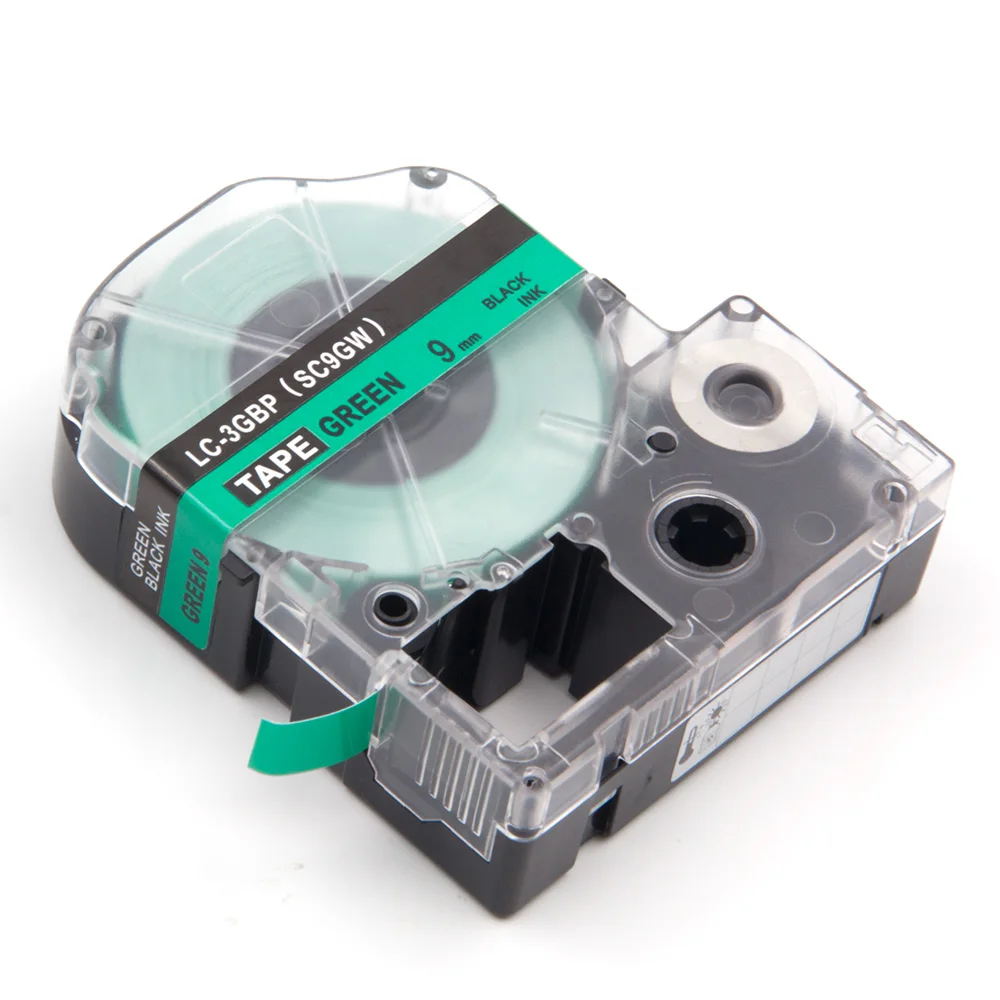 Absonic 9 мм SC9GW LC-3GBP Кассетная Лента Замена для EPSON LW-300 LW-400 LW-500 LW-600P LM-700 LW-900P |