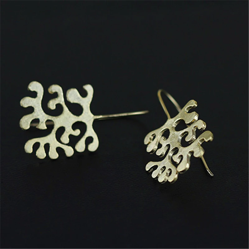 перфект качество Уникальный этнические серьги Нерегулярные елка высокое ручная