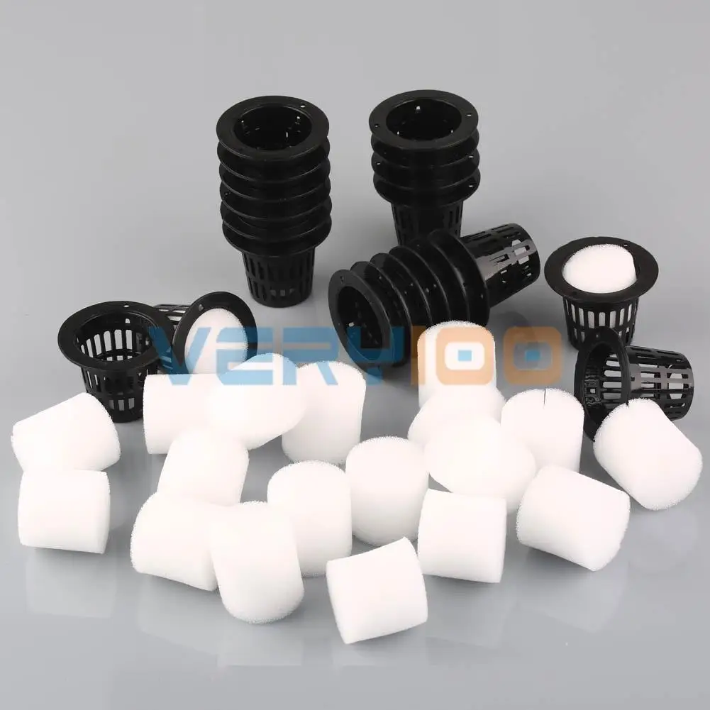 20 наборов 32 мм сетка в горшке сетчатая корзина + воротник клон вставка из пены