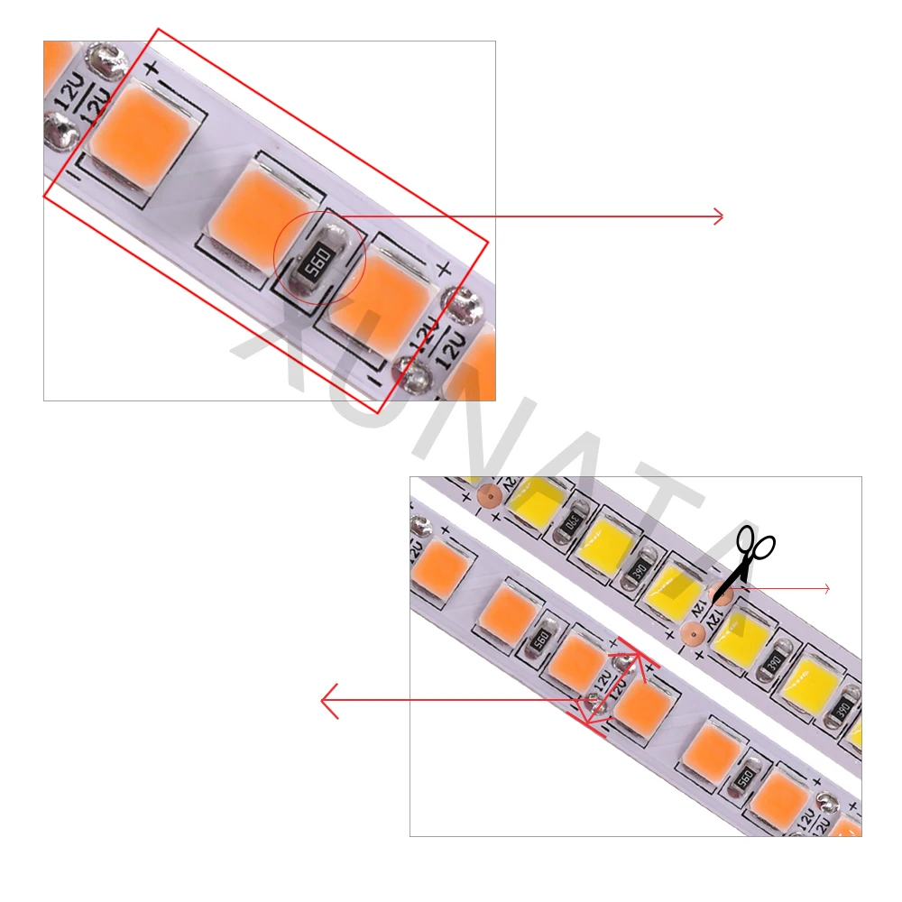 Светодиодная лента XUNATA SMD5054 5 м 12 В 600 светодиодный водонепроницаемая гибкая