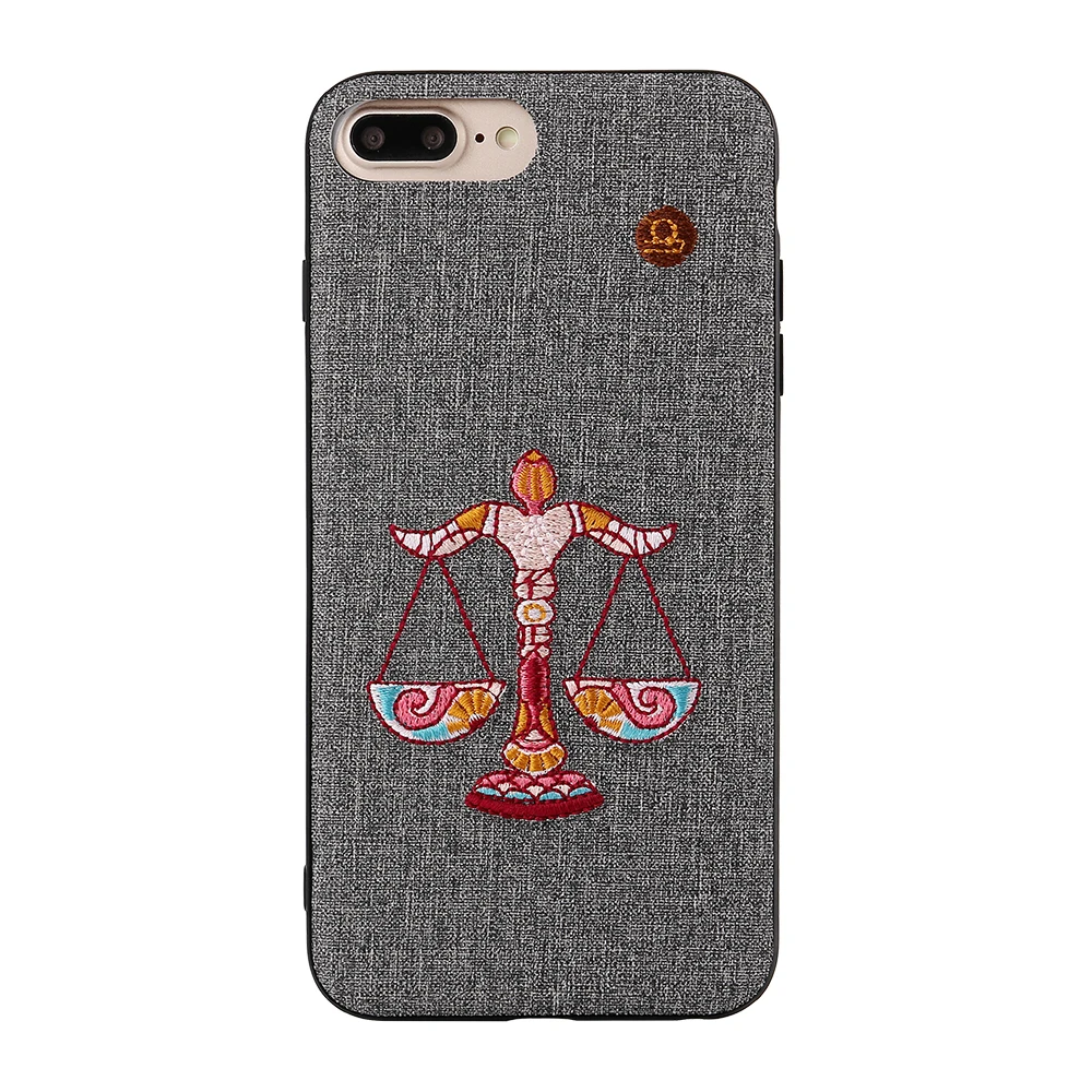 Вышивка Чехол для iPhone X 8 7 Plus 6 S XS плюс телефон Fundas Coque высокое качество Созвездие