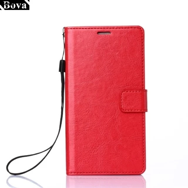 Red Lanyard 1 Держатель для карт, чехол для huawei Honor 6X 7X 8X Max 4X 3X 5X из искусственной кожи чехол, ретро кобура, кошелек, флип-чехол(ТПУ внутри - Цвет: Red Lanyard 1