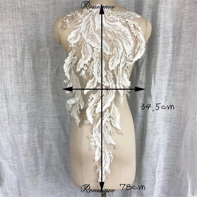 1 шт. Блестки цвета слоновой кости шампанского двухцветная вышитая Цветочная