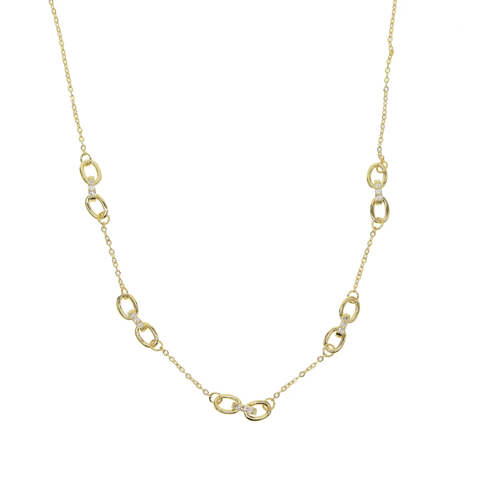 Прямая поставка цепочка с фианитом ААА очаровательное женское ожерелье в