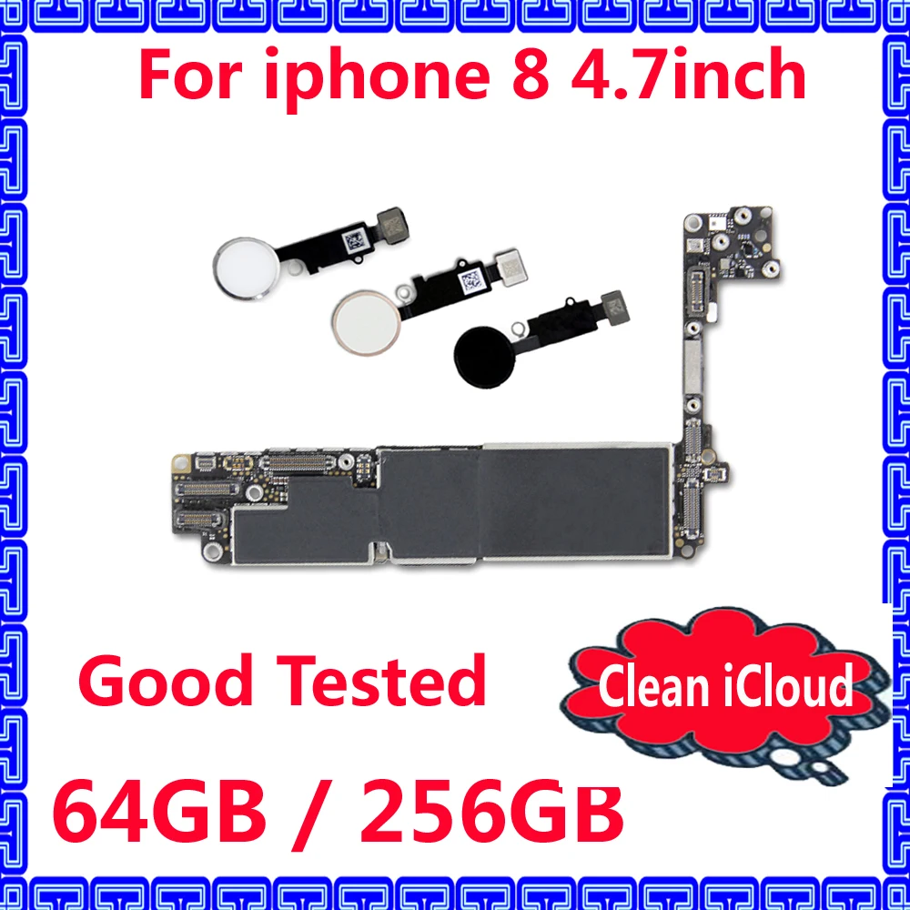 Для iphone 8 оригинальная системная логическая плата IOS с/без touch ID 64 ГБ/256 ГБ чистая