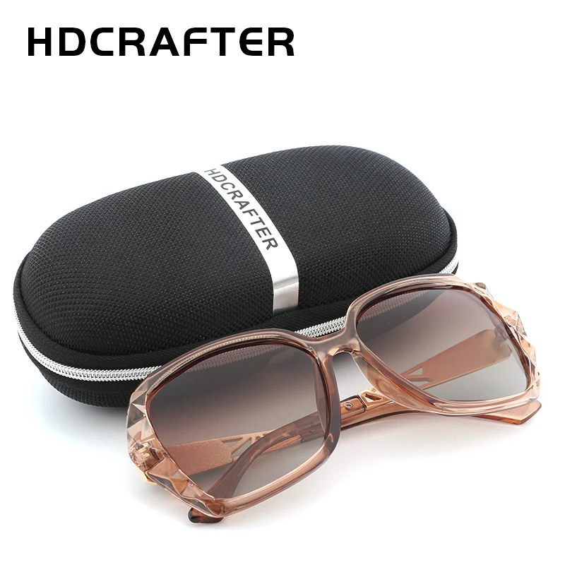 Новое поступление HDCRAFTER Элитный бренд Дизайн солнцезащитные очки негабаритных Для женщин поляризационные солнцезащитные очки высокого качества женские призматический очки
