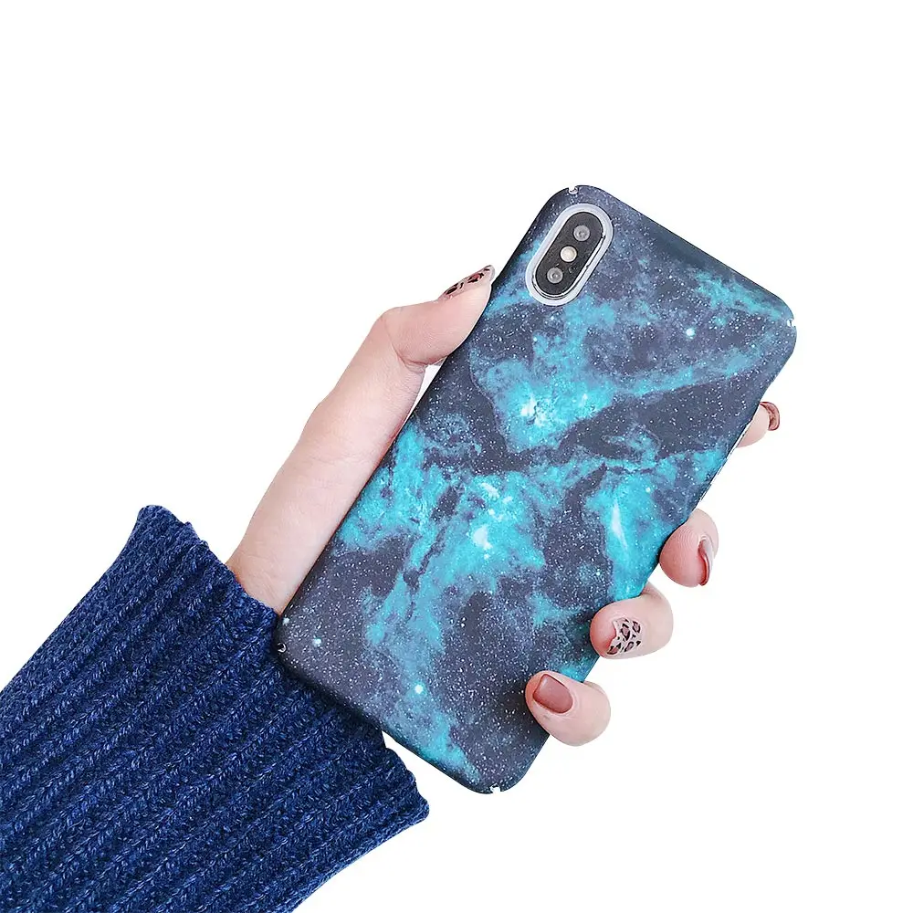 6 KISSCASE Звездная ночь Pattern Жесткий Чехол для samsung Galaxy A50 с блестящими звездами; комплект из подходящих река узор чехол для samsung A7 S8 S9 Capinha чехол на самсунг а50 чехол на самсунг а7 - Цвет: 6