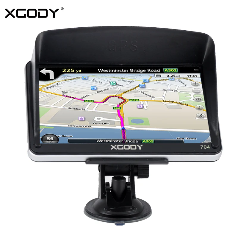 XGODY 7 ''704 автомобильный грузовик gps навигация 128 МБ+ 8 Гб gps навигатор система SAT NAV Европа Австралия Карта Россия Навител бесплатно