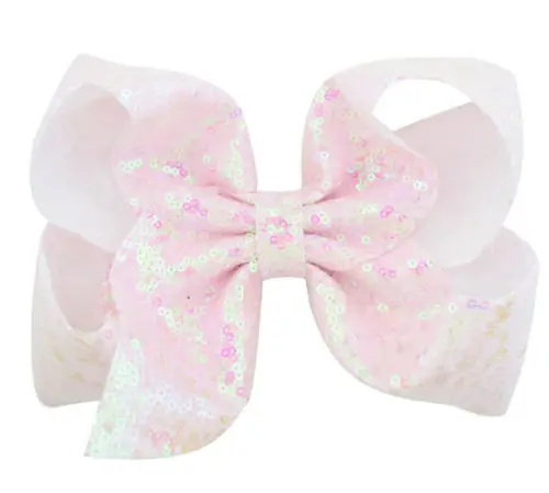 2018 Brand New 8 Inch Baby Big Large Bows Sequin Hair Clip Alligator Clips Girls Head-wear Lovely Accessories Kids Gifts | Детская