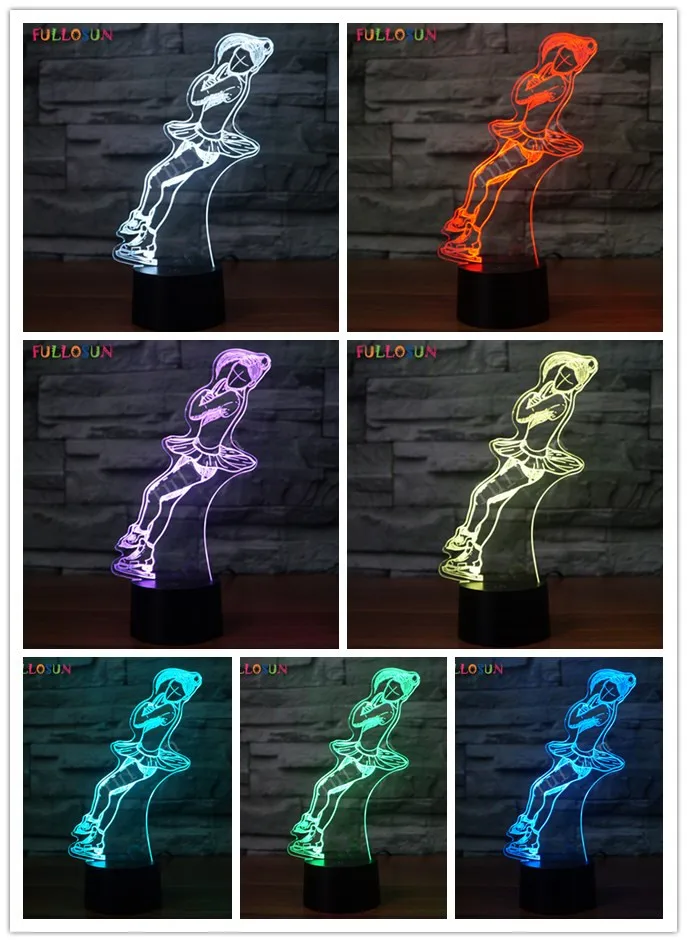 Фигурное катание светодиодный ночник спортивная серия 3D лампа Bulbing Touch цветная