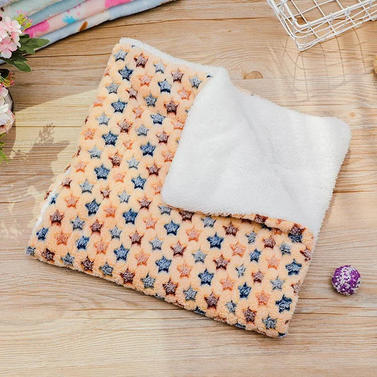 brown stars Теплые собачий коврик для домашних животных подушки для малых и средних большой товары собак мягкие фланелевые Собака Кошка Одеяло дышащий Толстый щенок - Цвет: brown stars