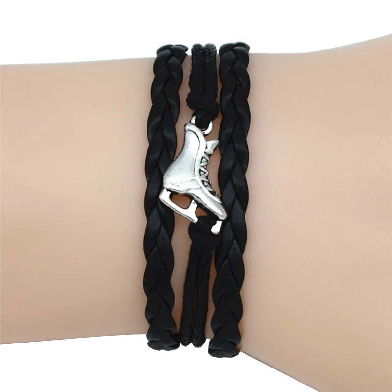 Кожаные браслеты для скейтбординга 4 цвета|Браслеты с шармами| |