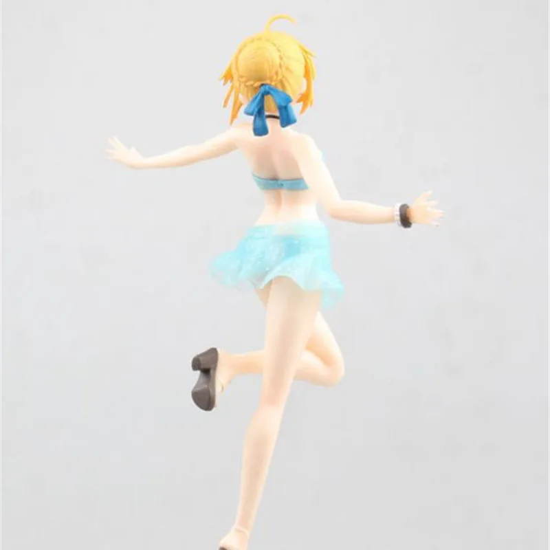 Аниме Fate stay night figure EXTELLA Saber синий купальник для летнего отдыха Ver. ПВХ фигурка
