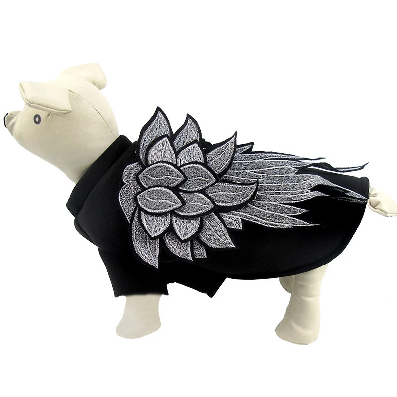 Модный Индивидуальный темно-серый свитер для собак одежда с крылышками в форме