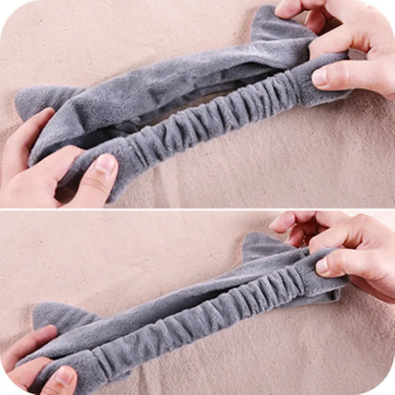 

Women Cute Headwear Elastic Fabric Bandeau Makeup Wash Face Fleece Surface Cat Ear Lighter Pink Hairband Accessory Decoration