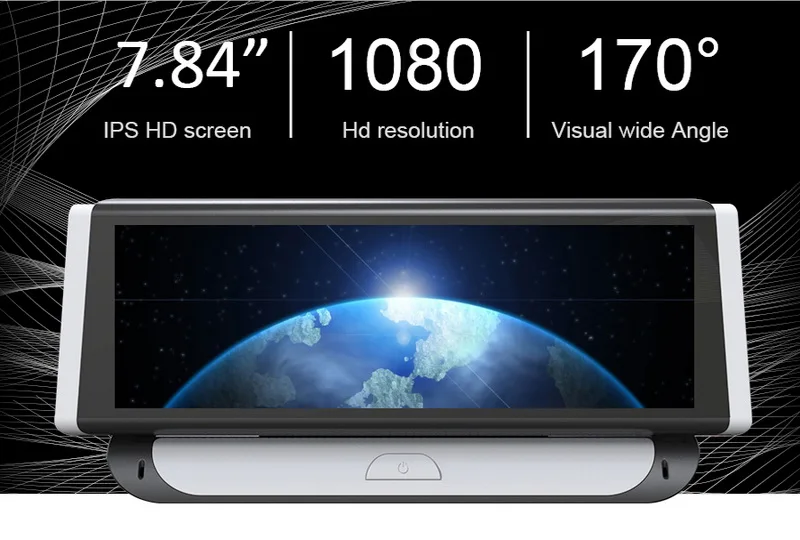 DVR Автомобильная камера 4G Bluetooth Камера ADAS gps навигация двойной объектив Android 5,1 1280*400 видео рекордер 1080P 1G ram 16G rom 8 дюймов