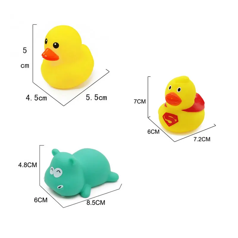6 шт./компл. Float Сжать Звук Ребенка Мыть Ванна Животных Игрушки Открытый Дети