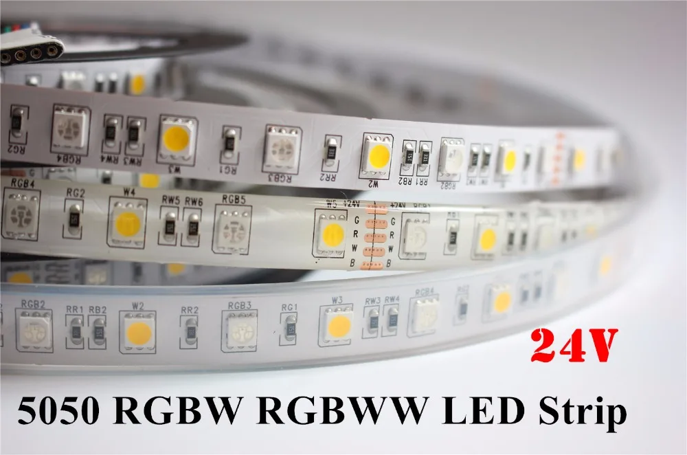 Светодиодная лента DC24V RGBW светильник 5050 SMD 12 мм PCB 5 м 60 светодиодов/м гибкая