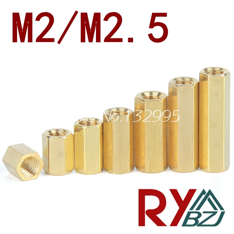 

M2 M2.5 Brass Standoff Spacer Female Female Spacing Screws Hex Brass Threaded Spacer Pillar PCB Computer PC Motherboard