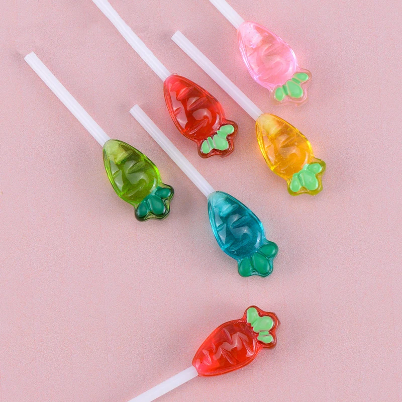10 шт. Kawaii морковь леденцы полимерные Стразы плоские с оборота кабошоны мини Еда DIY