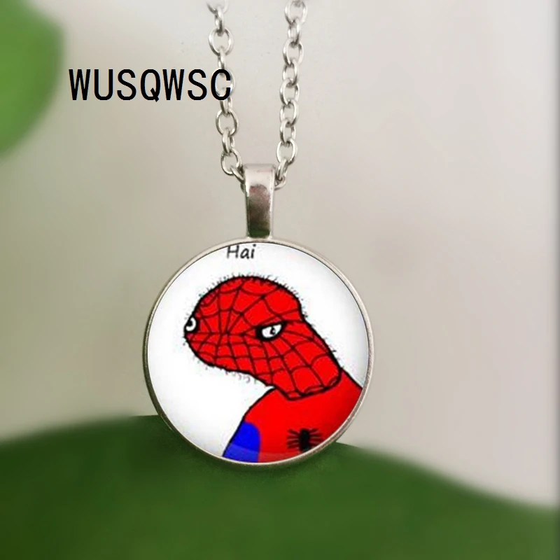 WUSQWSC Лидер продаж Meme ожерелье Spoderman кулон Dolan ювелирные изделия Мода 27 мм круглый
