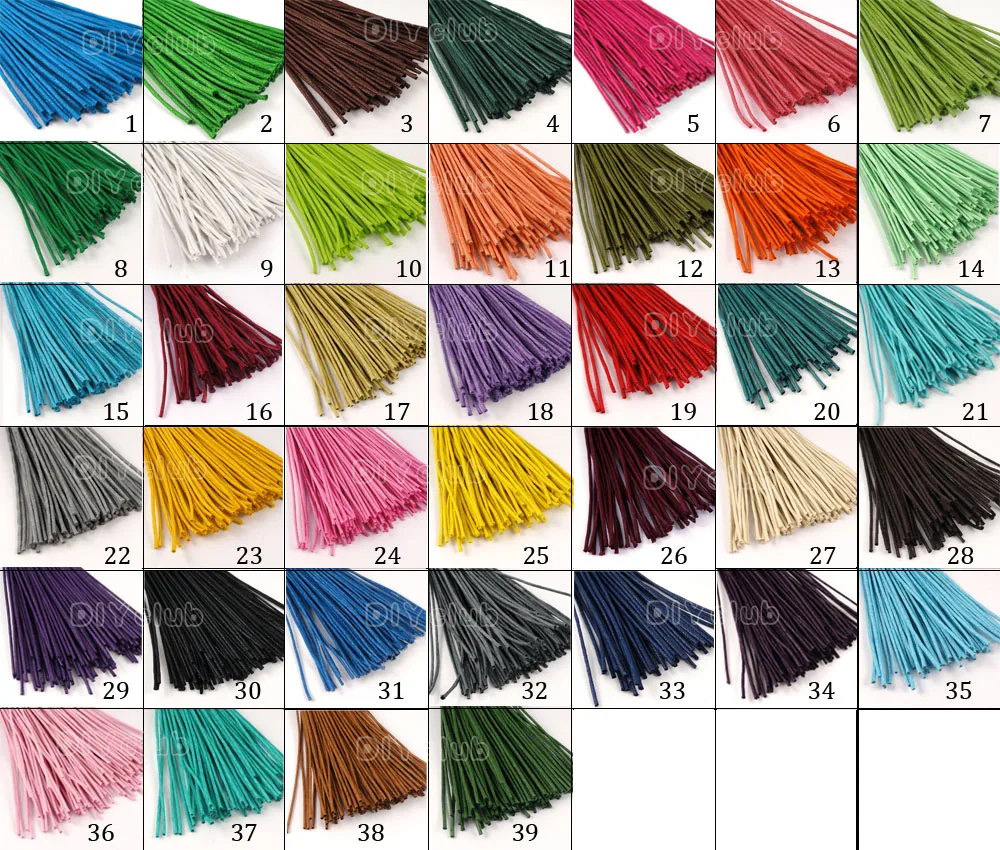

80m/Lot--39 Colors, Waxed cord, Korea Wax Cords, Cotton Waxed Cords, Bracelet / Necklace Cord, Soft Beading Stringing Cord 1.5mm
