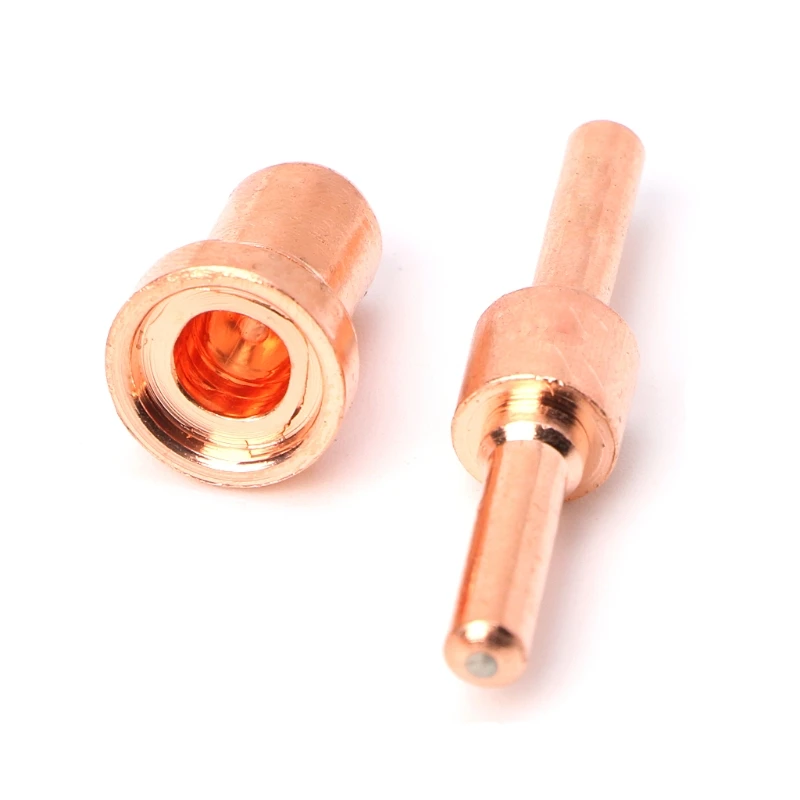 

60PCS/Set Red Copper Welding Nozzle Extended Long Plasma Cutter Tip Electrodes Welding Nozzles