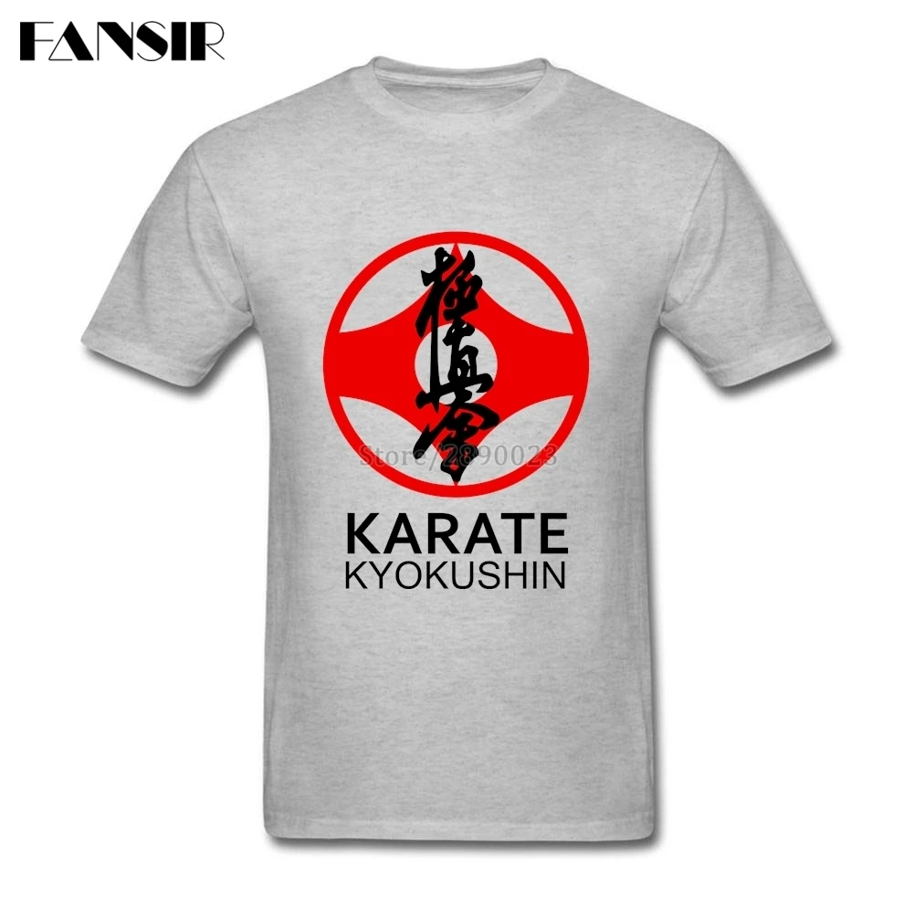 Большой Размеры каратэ Kyokushin Экран футболки с принтованным изображением мужской