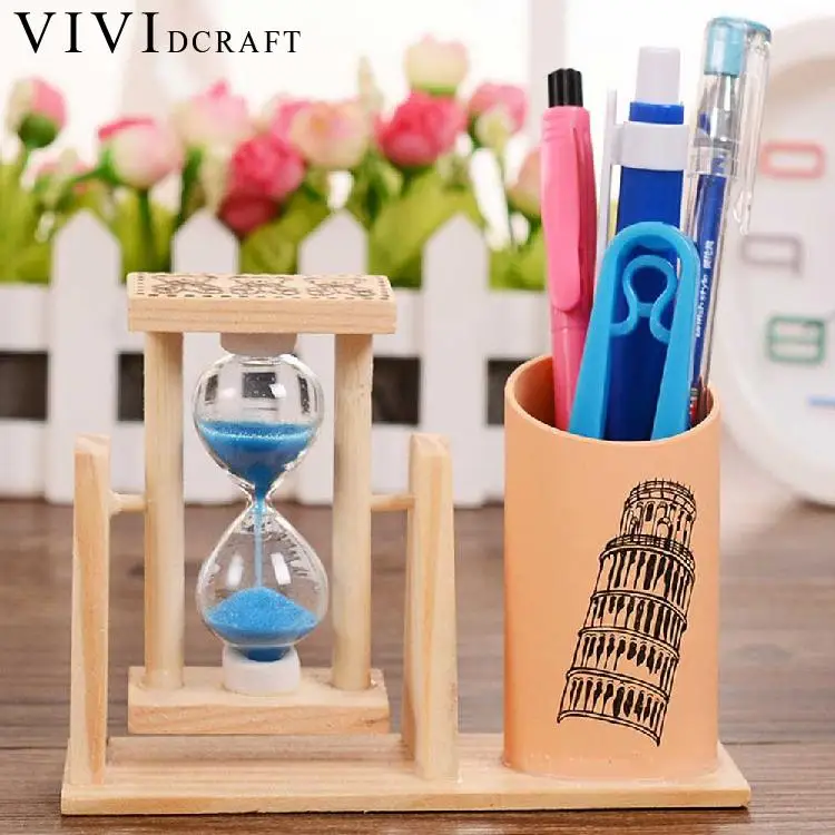 Vividcraft креативный таймер деревянный держатель для ручек офисные аксессуары с