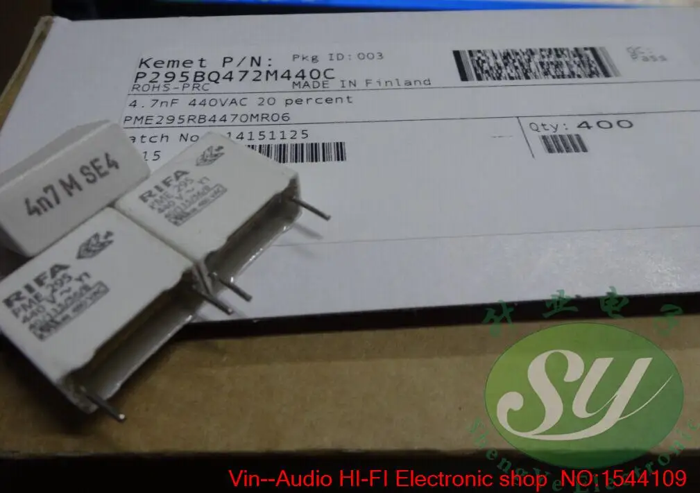 20 ШТ. PME295 0.0047 мкФ/440vAC 4.7nf 4700pf 4n7 RIFA 472 новый пленочный конденсатор БЕСПЛАТНАЯ