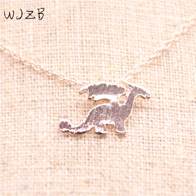 

WJZB Fashion dinosaur pendant necklace.The dinosaur design of the popular animal necklace for woman.