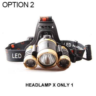 Only headlamp Светодиодный налобный фонарь 18650, перезаряжаемый, с датчиком увеличения, вспышка, светильник, водонепроницаемый, 3 T6, 30000LM, налобный светильник, USB фонарь, рыболовный головной светильник - Испускаемый цвет: Only headlamp