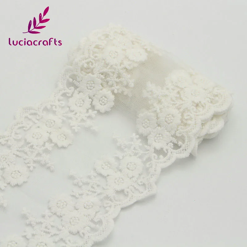 Color 1 white Lucia crafts, 1 год/партия, 12,5 см, отделка, кружево, хлопок, ленты, сделай сам, для свадебной вечеринки, Декор, искусство, шитье, материал, поставка N0402 - Цвет: Color 1 white