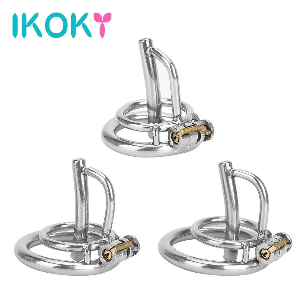 Кольца для пениса IKOKY с катетером мужское устройство верности замок петуха