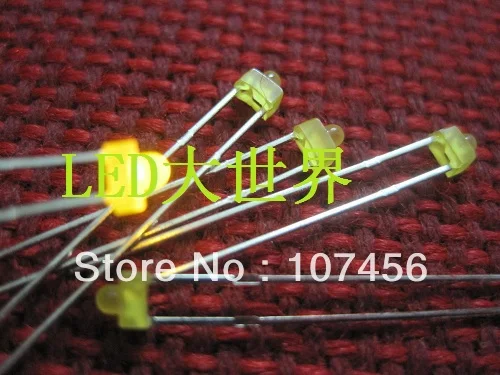 100 шт. 1 8 мм желтый рассеянный светодиодный светильник с желтыми линзами