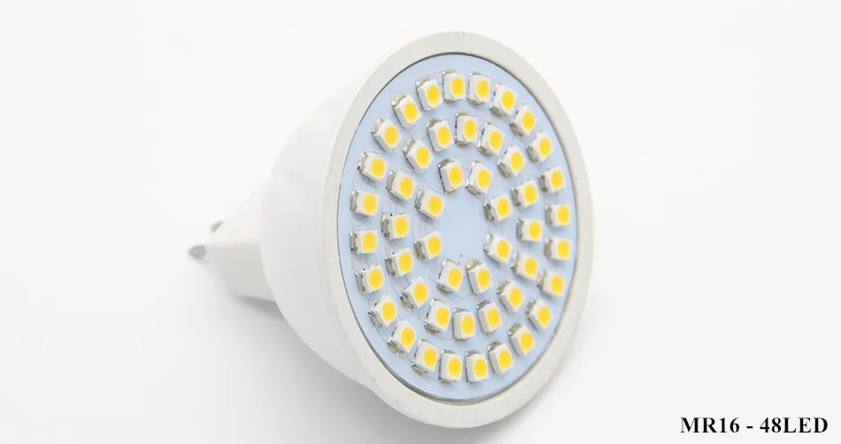 Новый светодиодный прожектор MR16 лампа 5 Вт 6 8 AC 220 В 3528 SMD 48 светодиодов/60