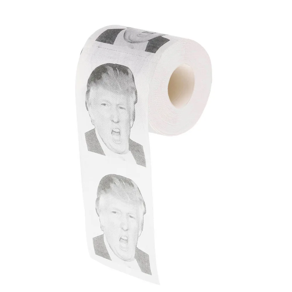 2 рулона/лот 250 листов Забавный Дональд Трамп туалетная бумага с рисунком рулон