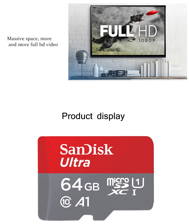 sandisk микро SD карты Class10 карты памяти 16 Гб оперативной памяти, 32 Гб встроенной памяти, 64 ГБ 128 400 100 МБ/с. слот для карт памяти Samrtphone день студенты и планшетных ПК