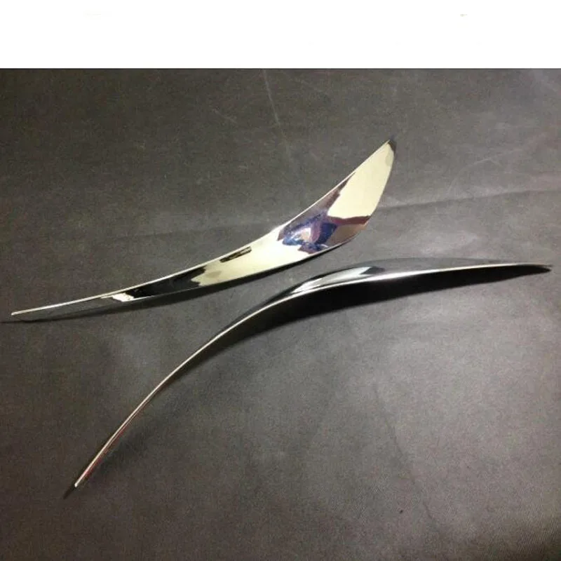 For Nissan X-Trail 2014-2018 2PCS High Quality ABS Chrome Car Front Headlight Eyebrow Cover Trim Styling Accessories | Автомобили и