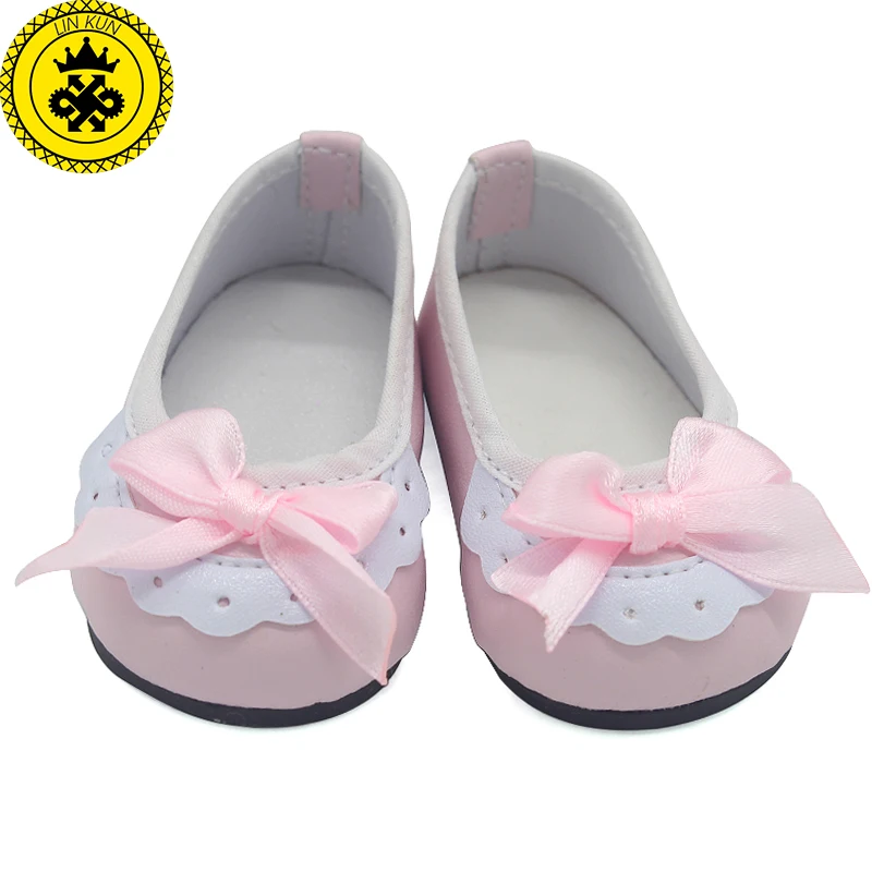 Кукольная обувь для девочек 18 дюймов черная и белая повседневная Детские