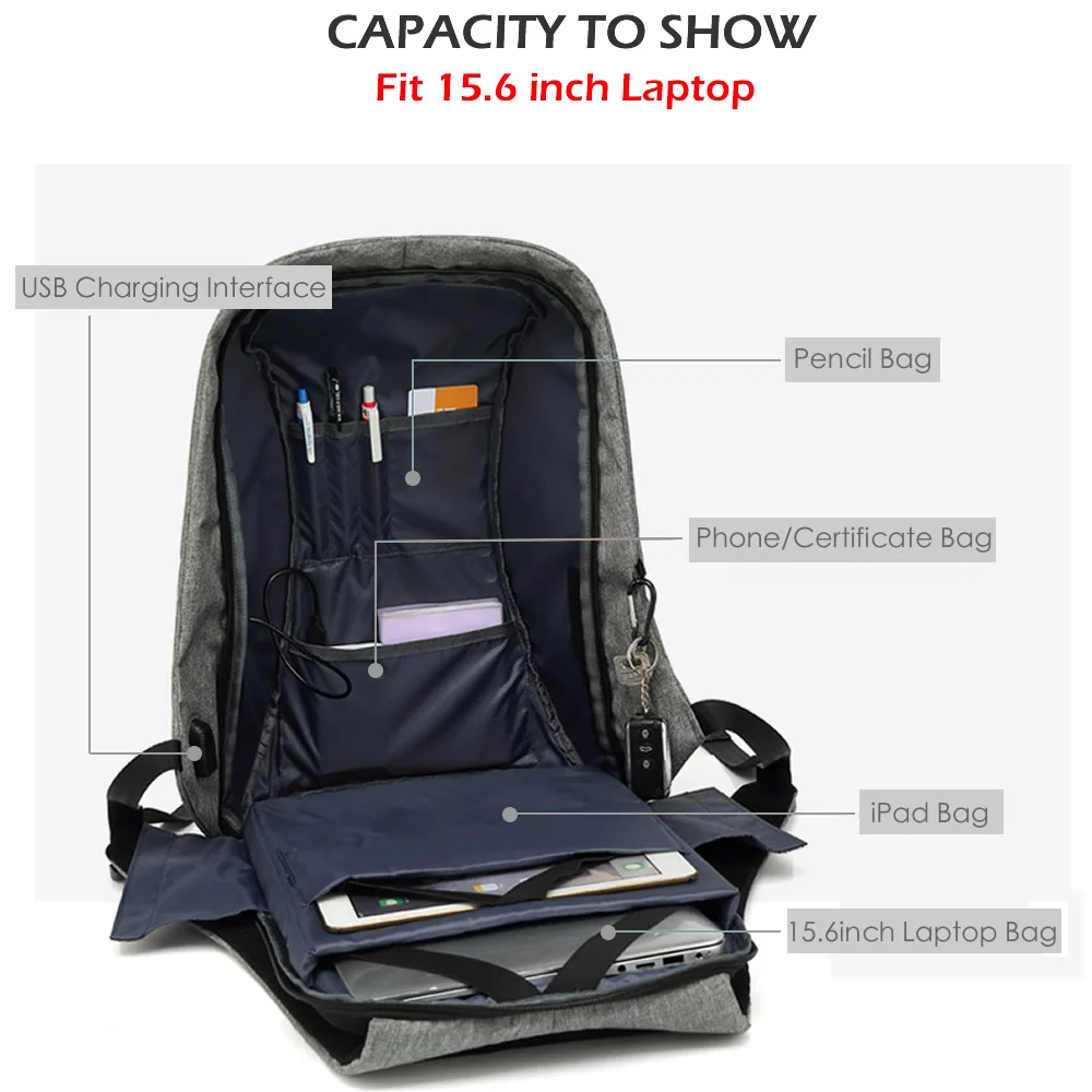MARKROYAL водонепроницаемый мужской женский рюкзак Mochila с usb зарядкой, рюкзак для путешествий с защитой от кражи, 15,6 дюймов, модная деловая школьная сумка для ноутбука