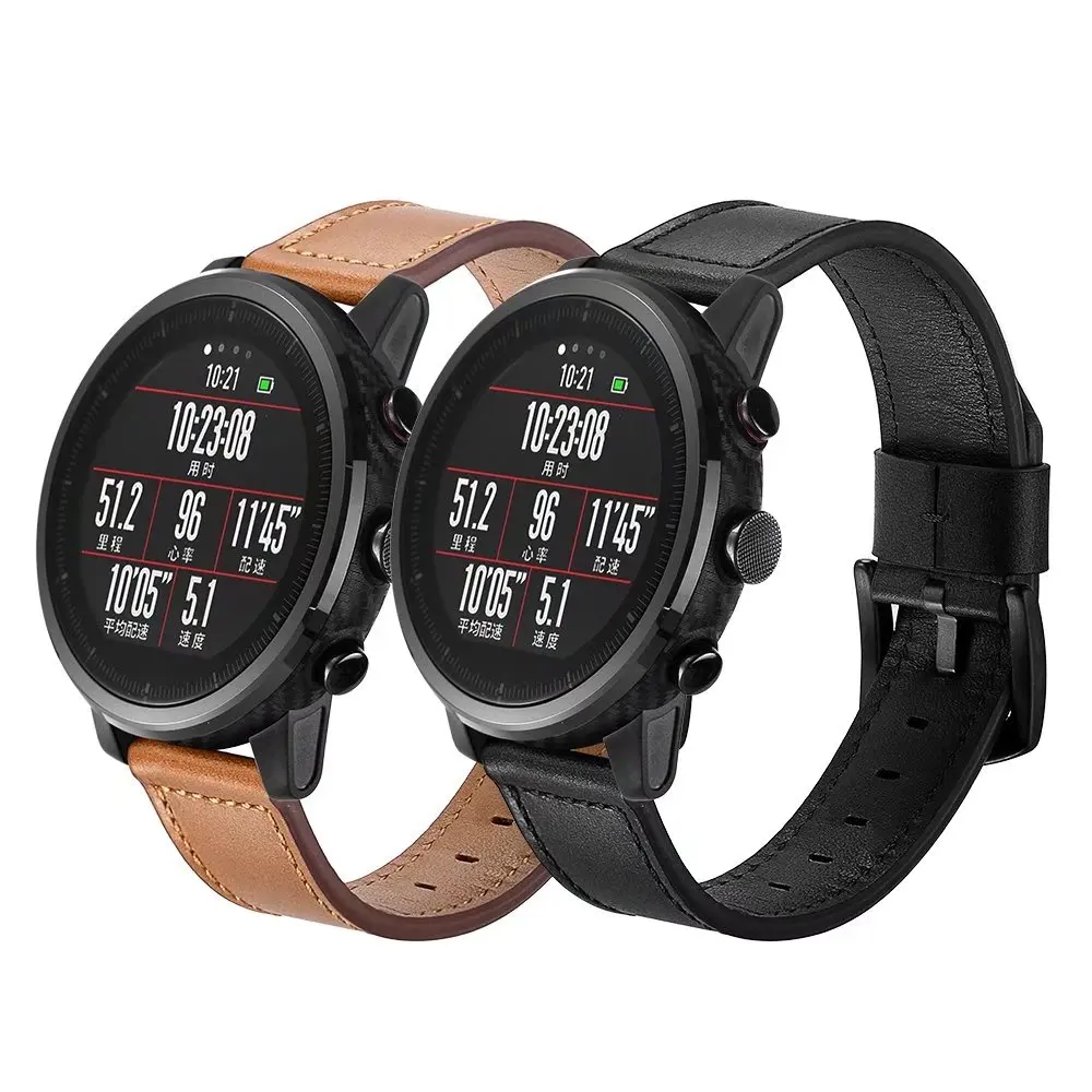 Ремешок для наручных часов Xiaomi Huami Amazfit 2 1 Strat Pace кожаный браслет Huawei Pro Gear S3 22