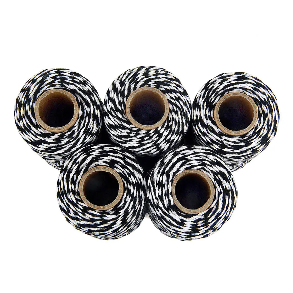 Двухцветные хлопковые плетеные веревки ручной работы аксессуары для кантри