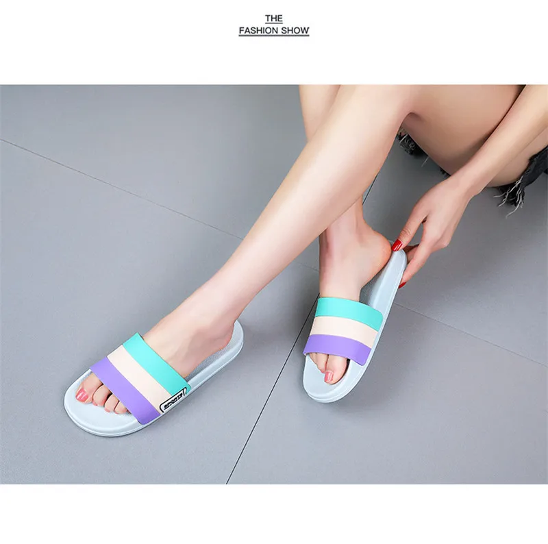 Женская обувь Тапочки Женские нескользящие тапочки Модные шлепанцы Домашние