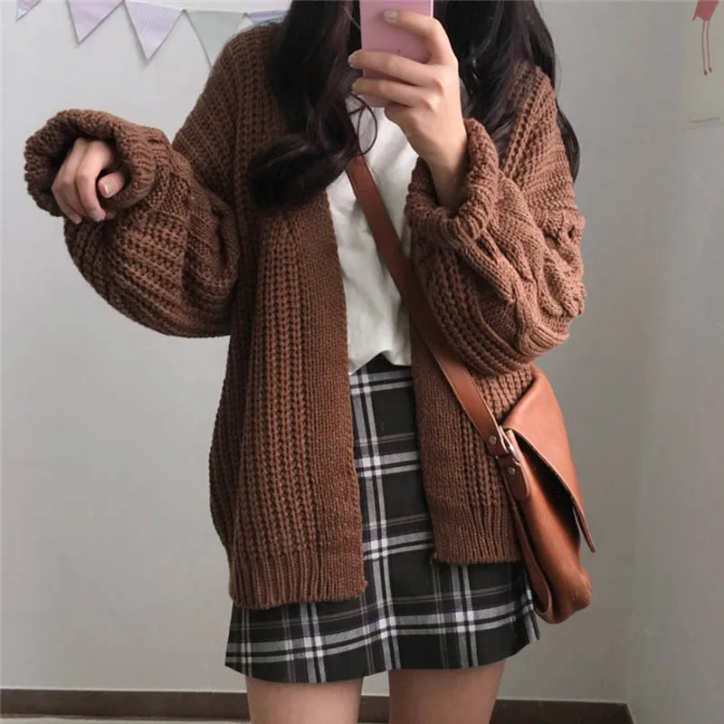 2018 Новый Для женщин модные зимние свитеры Chic бойфренда Стиль Винтаж Свитера