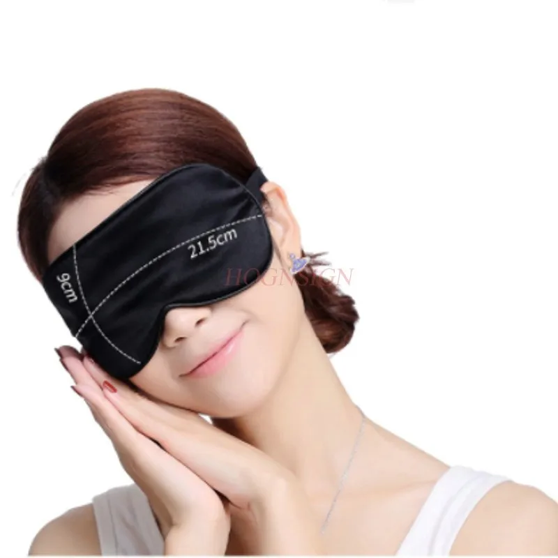 Silk eyes mask to help sleep shading men and women breathable ice bag hot compress cute couple cartoon sleeping earplugs eyes
